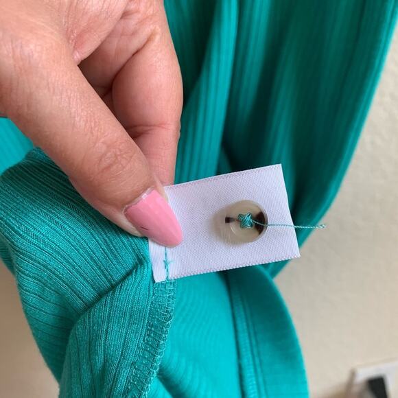 Saylor Teal Malavika Puff Sleeve Dress Size Small - Picture 7 of 14